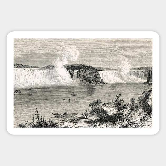 Niagara Falls in the 19th century Sticker by artfromthepast